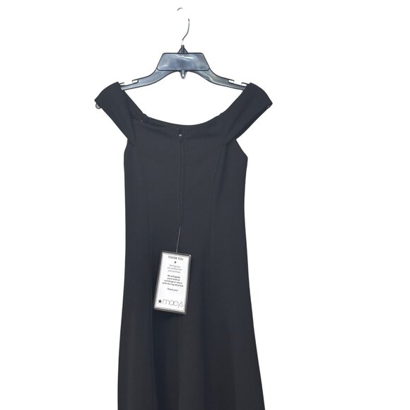 Teeze Me Juniors' Off-The-Shoulder Party Dress, Black, Sz. 13 - Picture 13 of 13